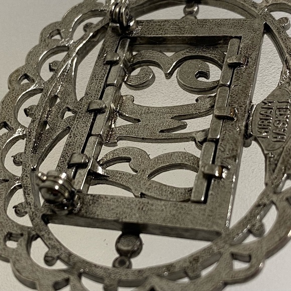 Vintage Miriam Haskell Brooch EMJ Initials - Picture 4 of 8